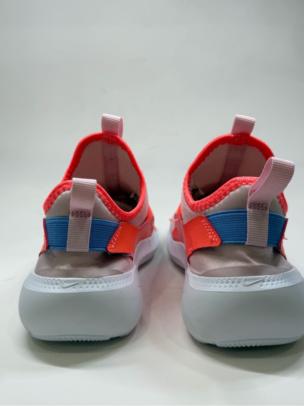 Nike Kids Slip-On Sneakers in Pink, Coral & Blue - Picture 7 of 11